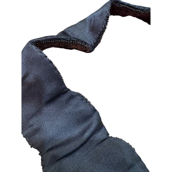 Vintage Morgan Taylor Black Beaded Belt 37” Flapper Western Glam Elastic M/L - Picture 8 of 9